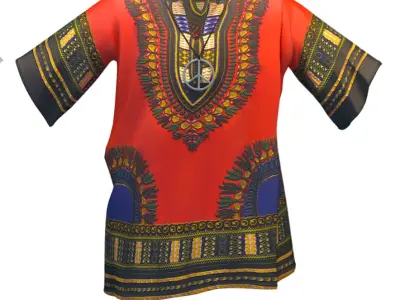 Cartoon High Poly Subdivision Hippie Shirt 3D Model Low-poly 3D model