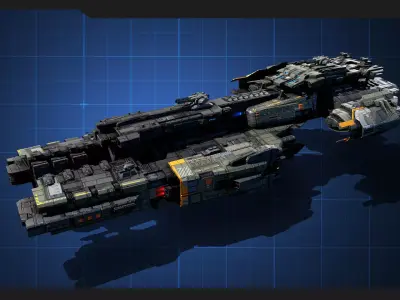 STARSHIPS - Pack10 Low-poly 3D model