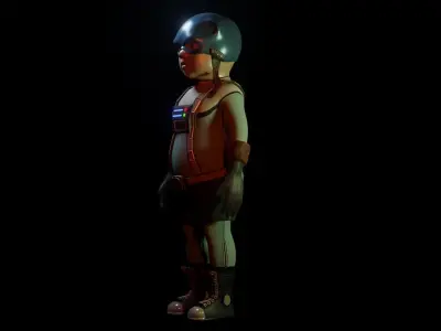 Baby Hero Low-poly 3D model