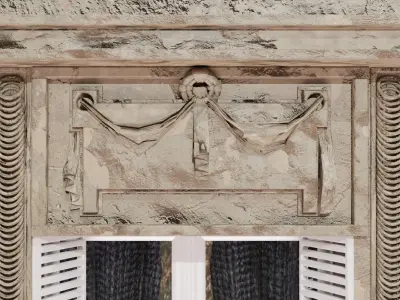 Paris Window Facade Design 3D model