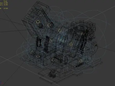 Machinery - spacecraft - functional objects 012 3D model