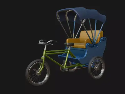 Bicycle Rickshaw 3D Model 3D model