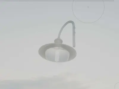  Street Light -7- Galvanized Version - For Walls Low-poly 3D model