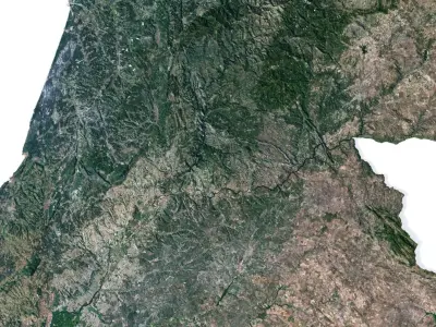 Portugal Terrain 3D Map 3D model