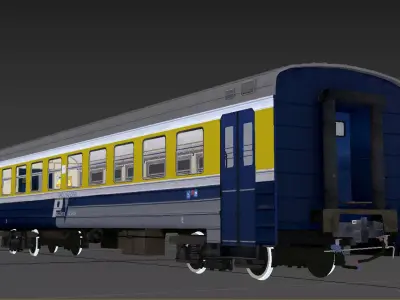ER-2 EMU Passenger Wagon 3D model 3D model