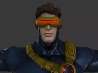 XMEN-001 Rigged Cyclops Low-poly 3D model