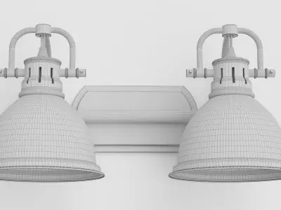  Golden Lighting 3602 BA2 Chrome Black 3D model