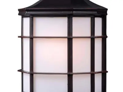 Boone Oil Rubbed Bronze Glass Outdoor Wall Lantern 3D model
