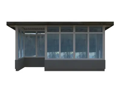 Bus Stop USA Low-poly 3D model Low-poly 3D model purchase