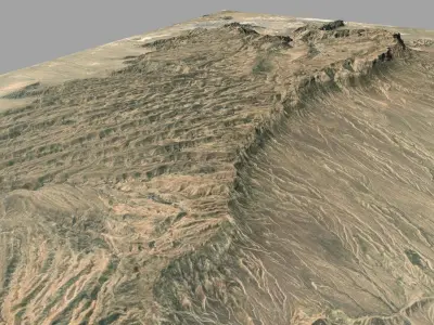 Mountain landscape The Uly Balkan 3D model