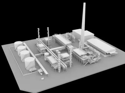 Energy power  Plant 3D model