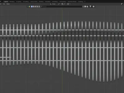 Parametric Bench 01 3D model