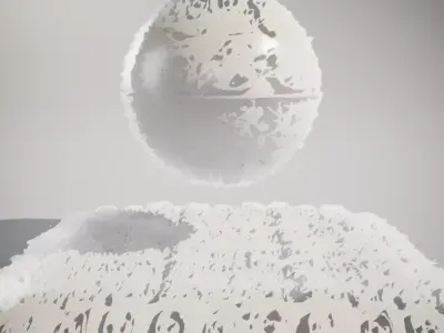 Ceramic Ornate White Embossed Texture