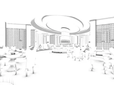 Business Restaurant - Coffee - Banquet  92 3D model