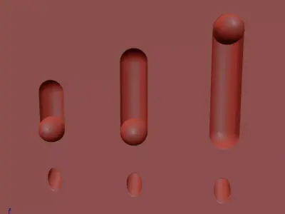 Minimalist Oval and Sphere Wall Light Set 3D model