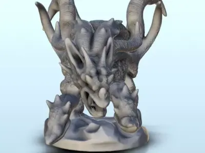 Alien creature with tentacules and skull head 10 - Future Sci-Fi 3D print model