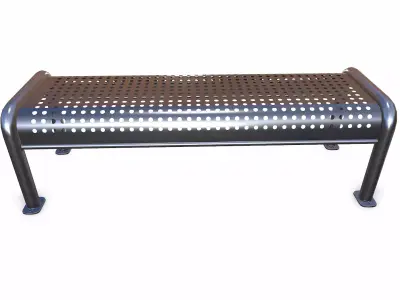 Metal Street Bench 02 Low-poly PBR Low-poly 3D model