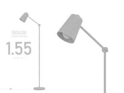 Black Floor Lamp 3D model