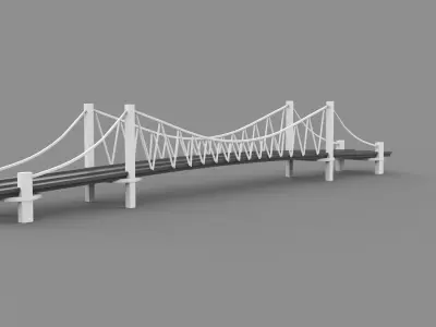 Suspension Bridge 3D model
