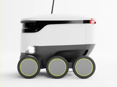 Robot Courier Low-poly 3D model