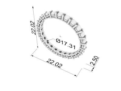 Radiant Eternity Band JDBCo 3D print model