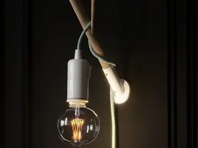 Handmade Wooden Lamp by ETSY 3D model