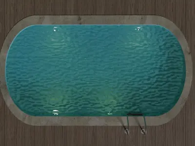 Simple Swimming Pool Low-poly 3D model
