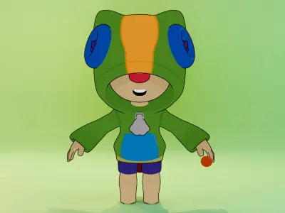 leon from brawl stars 3D model