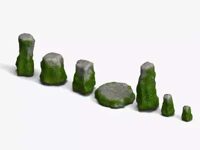 Rock Set 05 - Forest 3D model