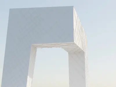 CCTV Headquarters Beijing Low-poly 3D model