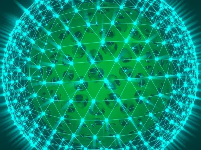 abstract futuristic sphere 3D model