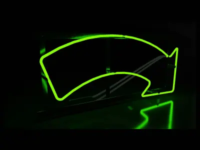 Neon Green Arrow 3D model