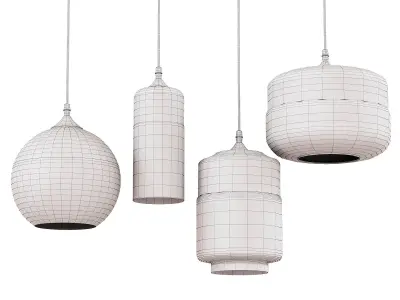 Modern Nordic Glass Pendant Light 3D model purchase