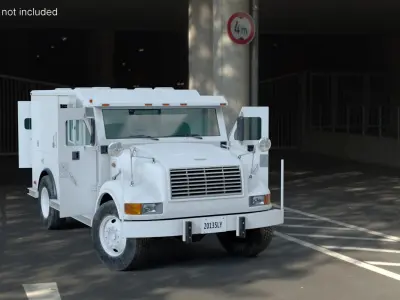  Armored Security Vehicle Rigged for Maya 