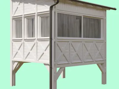 Sunroom Low-poly 3D model