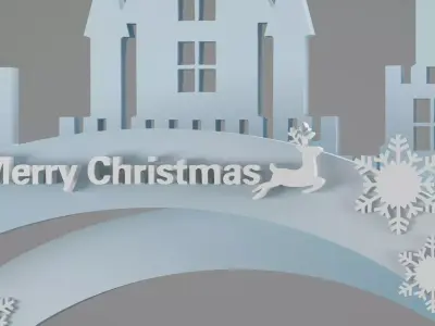 Christmas Arch for Entrance Decoration 3D model