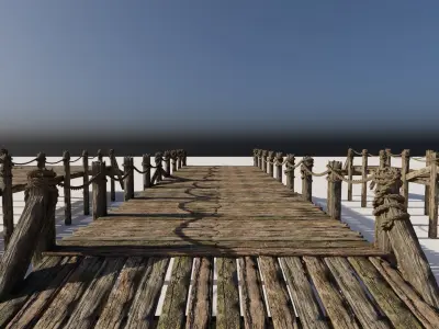 Wooden Bridge 3D model