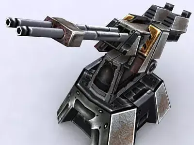 3DRT - Sci-Fi Forces - AA Gun 1  Low-poly 3D model