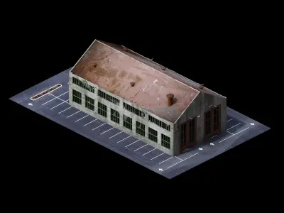 Future World - Industrial Zone 01 3D model