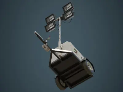 Light Tower 2B Low-poly 3D model
