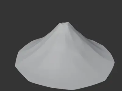 Electric Volcano Mountain Stylized Texture  3D model