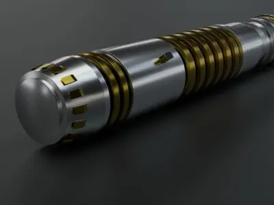 Scifi Star Wars Lightsaber Silver 3D model