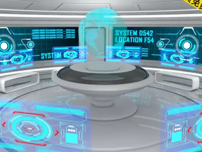 Sci-fi future scene 3D model