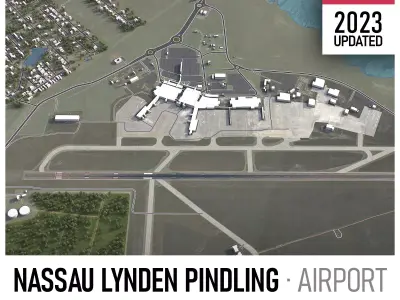 Nassau Airport Low-poly 3D model