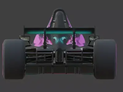 Cyberpunk Neon Go Kart 3D Model v02 Low-poly 3D model