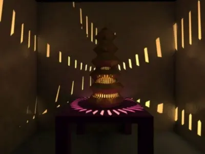 Chinese Lighting Stand unit Free 3D model