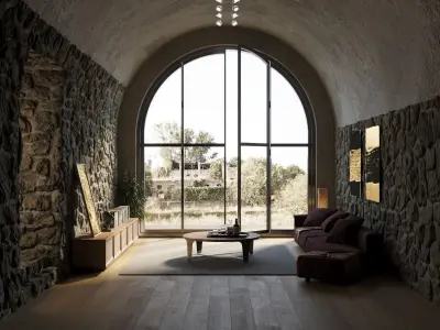 Stone Room Corona Render 3D model