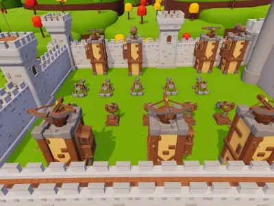 Kingdom - Stylized Low Poly Asset Pack by Ake Low-poly 3D model