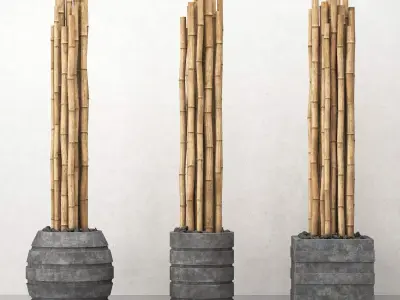 Decor of bamboo n11 3D model