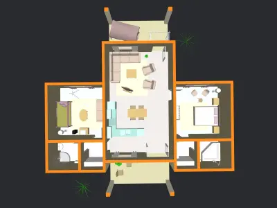 Cottage design 3D model